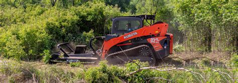 kubota skid steer with brush cutter|kubota sc70 skid cutter.